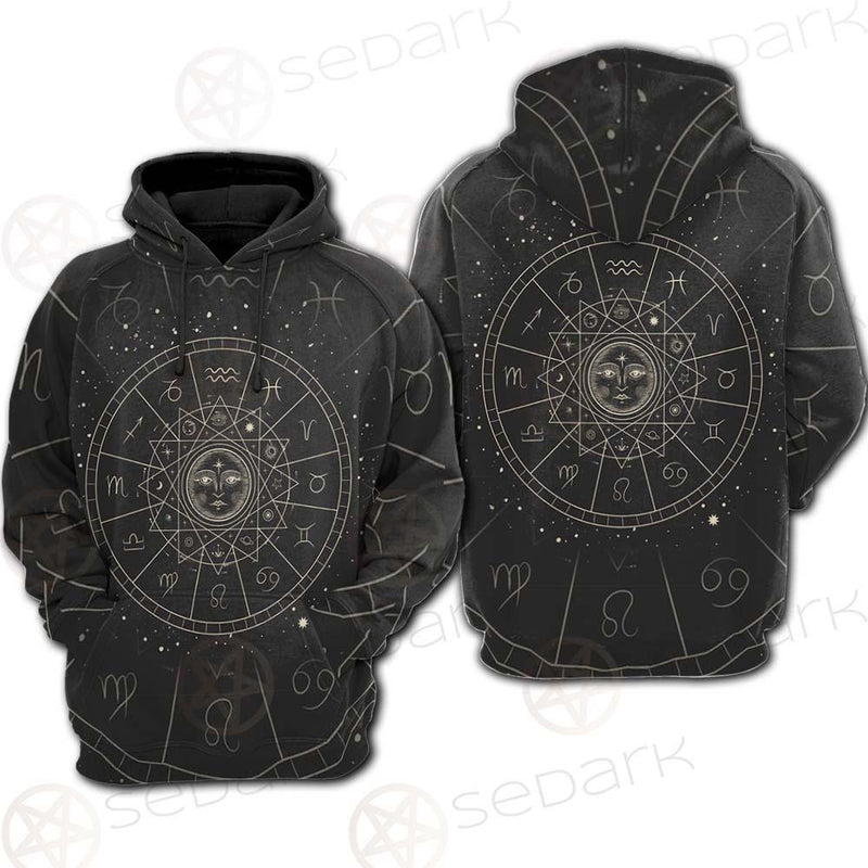 Vector Illustration Set Of Moon Phases SDN-1018 Hoodie Raglan
