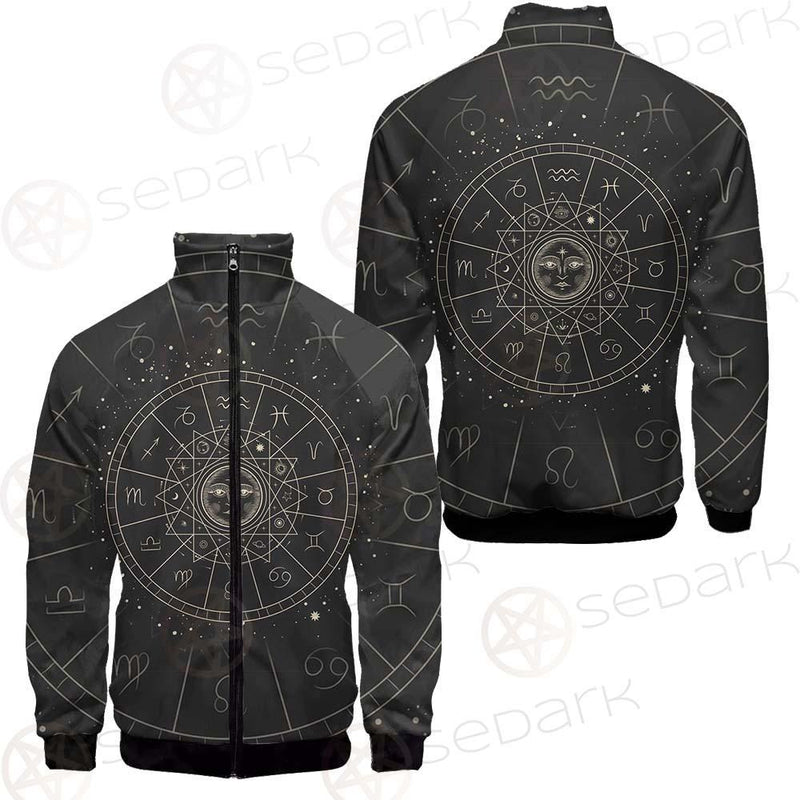 Vector Illustration Set Of Moon Phases SDN-1018 Stand-up Collar Jacket