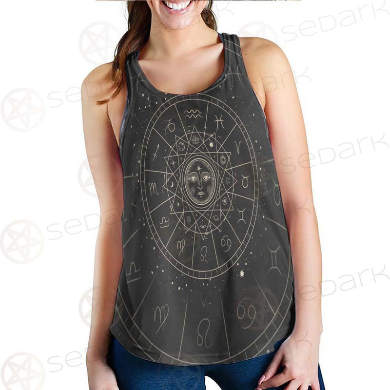 Vector Illustration Set Of Moon Phases SDN-1018 Women Tank Top