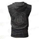 Vector Illustration Set Of Moon Phases SDN-1018 Zip Sleeveless Hoodie