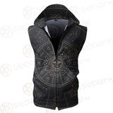 Vector Illustration Set Of Moon Phases SDN-1018 Zip Sleeveless Hoodie