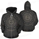 Vector Illustration Set Of Moon Phases SDN-1018 Zip-up Hoodies