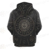 Vector Illustration Set Of Moon Phases SDN-1018 Hoodie Raglan Zip