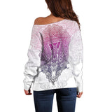 Pentagram Sign Head Of Demon Baphomet Off Shoulder Sweaters