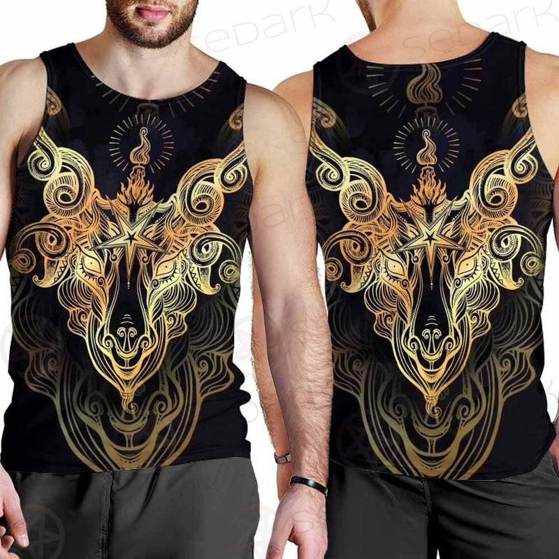 Satanic Goat Head SDN-1020 Men Tank-tops