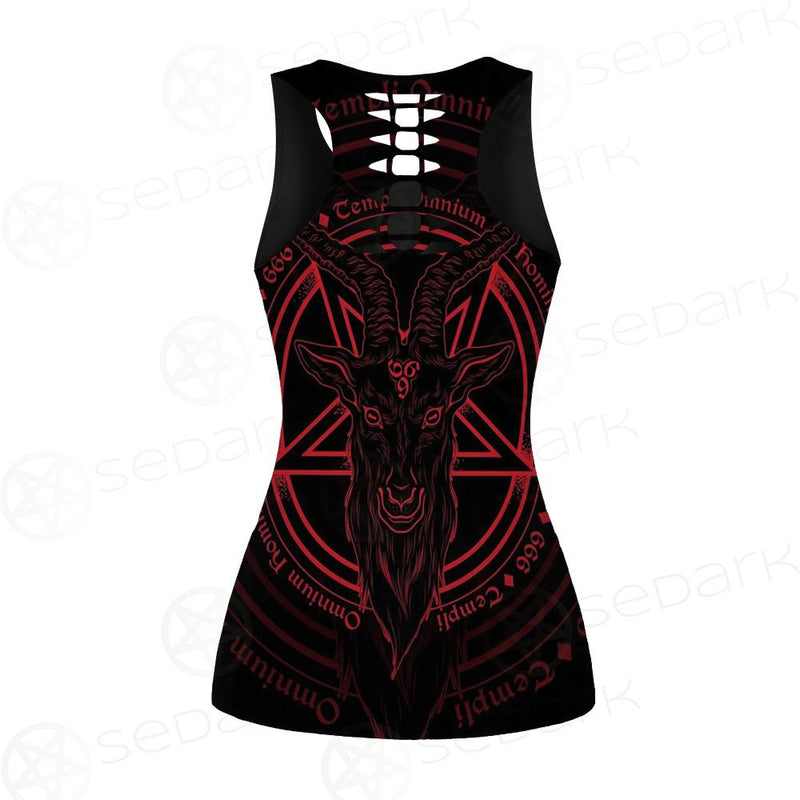 LATIN INSCRIPTION TRANSLATION Hollow Out Tank Top