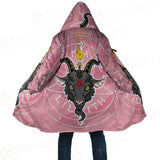 Baphomet Head In Pink Circle Cloak with bag