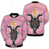 Baphomet Head In Pink Circle Button Jacket