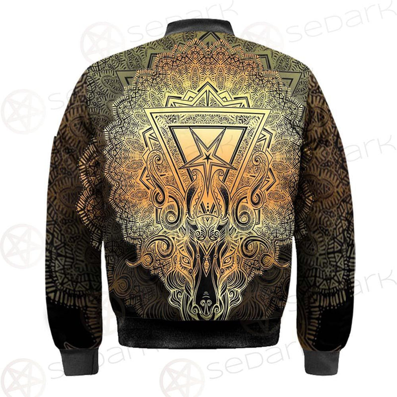 Pentagram Sign Head Of Demon Baphomet SDN-1024 Bomber Jacket