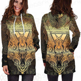 Pentagram Sign Head Of Demon Baphomet SDN-1024 Hoodie Dress