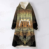 Pentagram Sign Head Of Demon Baphomet SDN-1024 Oversized Sherpa Blanket Hoodie