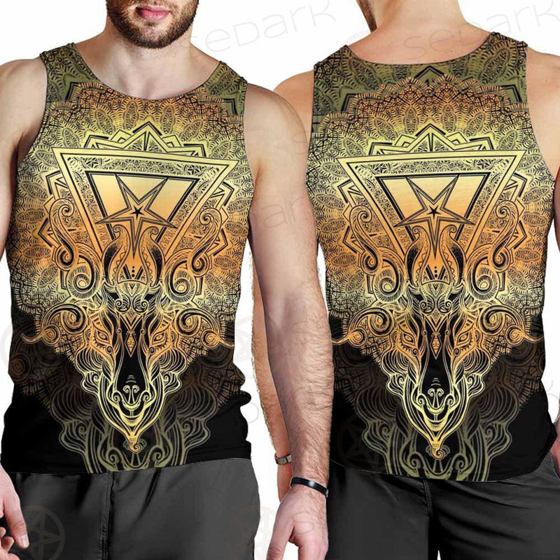 Pentagram Sign Head Of Demon Baphomet SDN-1024 Men Tank-tops