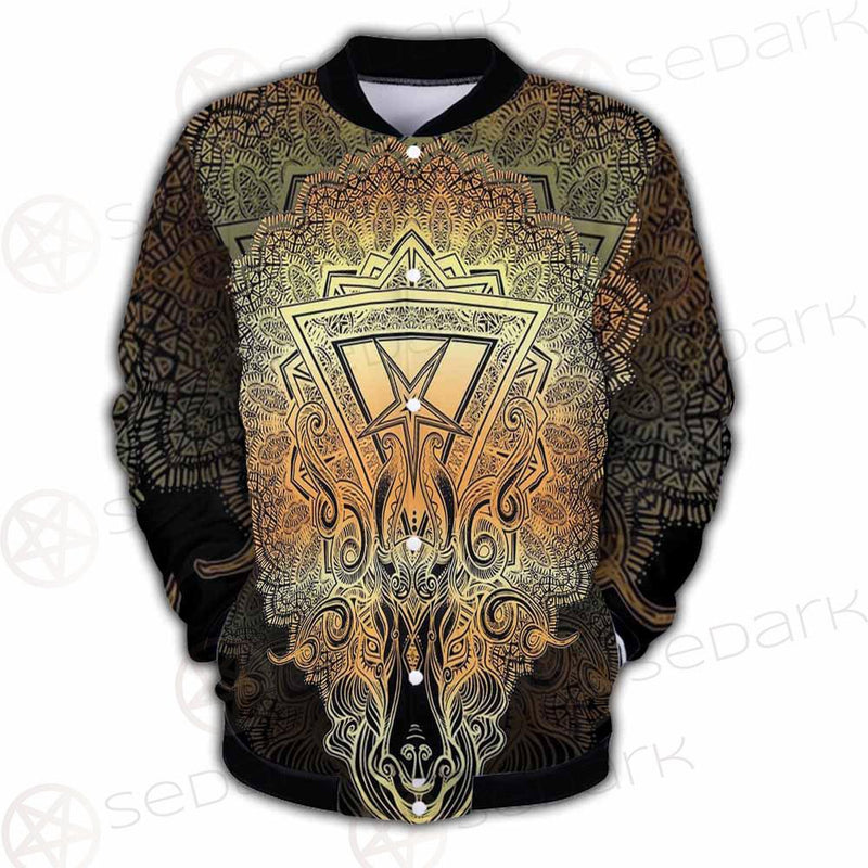 Pentagram Sign Head Of Demon Baphomet SDN-1024 Button Jacket