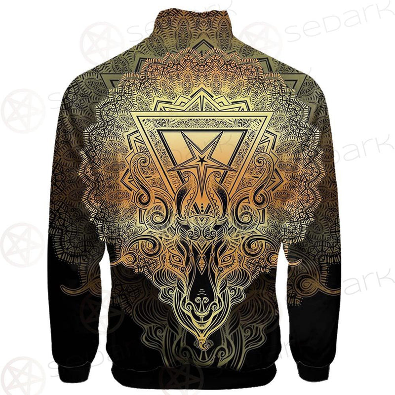 Pentagram Sign Head Of Demon Baphomet SDN-1024 Stand-up Collar Jacket