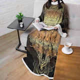 Pentagram Sign Head Of Demon Baphomet SDN-1024 Sleeved Blanket