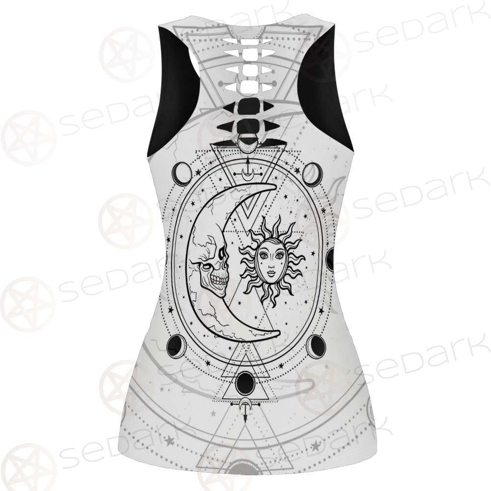 Circle Of A Phase Of The Moon SDN-1025 Hollow Out Tank Top