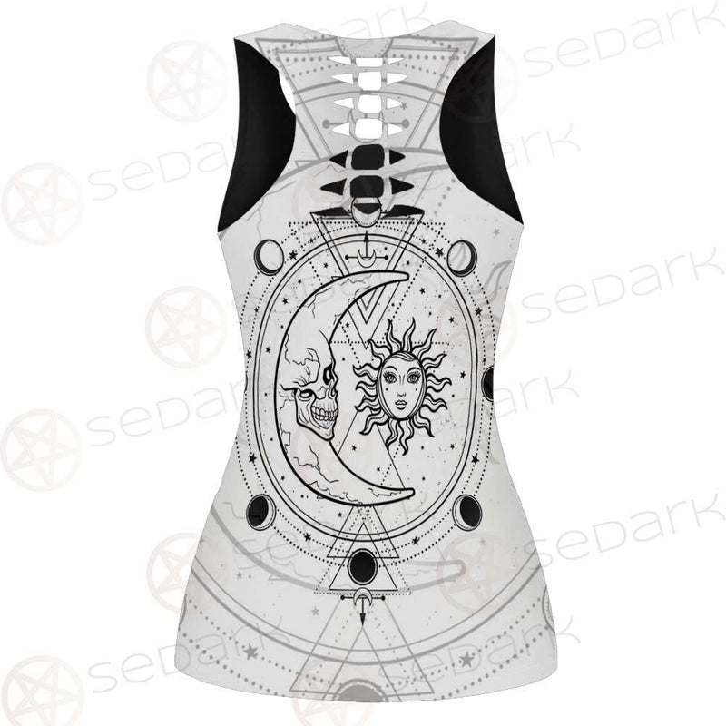 Circle Of A Phase Of The Moon SDN-1025 Hollow Out Tank Top