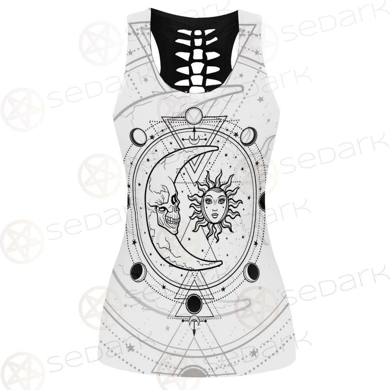Circle Of A Phase Of The Moon SDN-1025 Hollow Out Tank Top