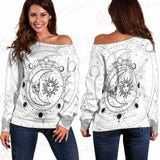 Circle Of A Phase Of The Moon SDN-1025 Off Shoulder Sweaters