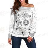 Circle Of A Phase Of The Moon SDN-1025 Off Shoulder Sweaters