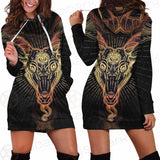 Demon Goat Baphomet SDN-1026 Hoodie Dress