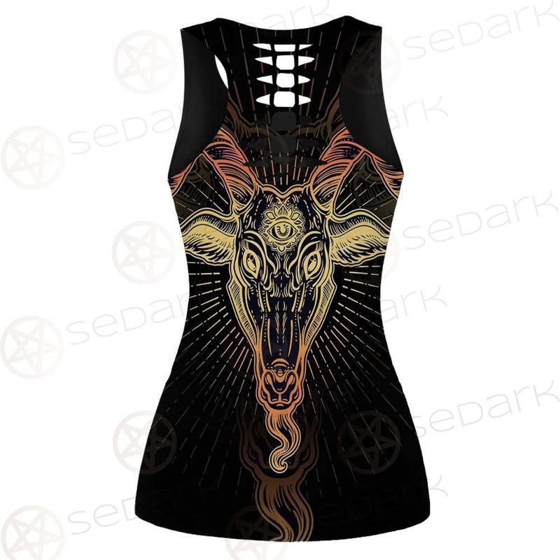 Demon Goat Baphomet SDN-1026 Hollow Out Tank Top