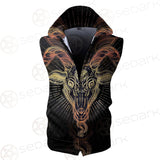 Demon Goat Baphomet SDN-1026 Zip Sleeveless Hoodie