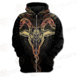 Demon Goat Baphomet SDN-1026 Hoodie Raglan Zip