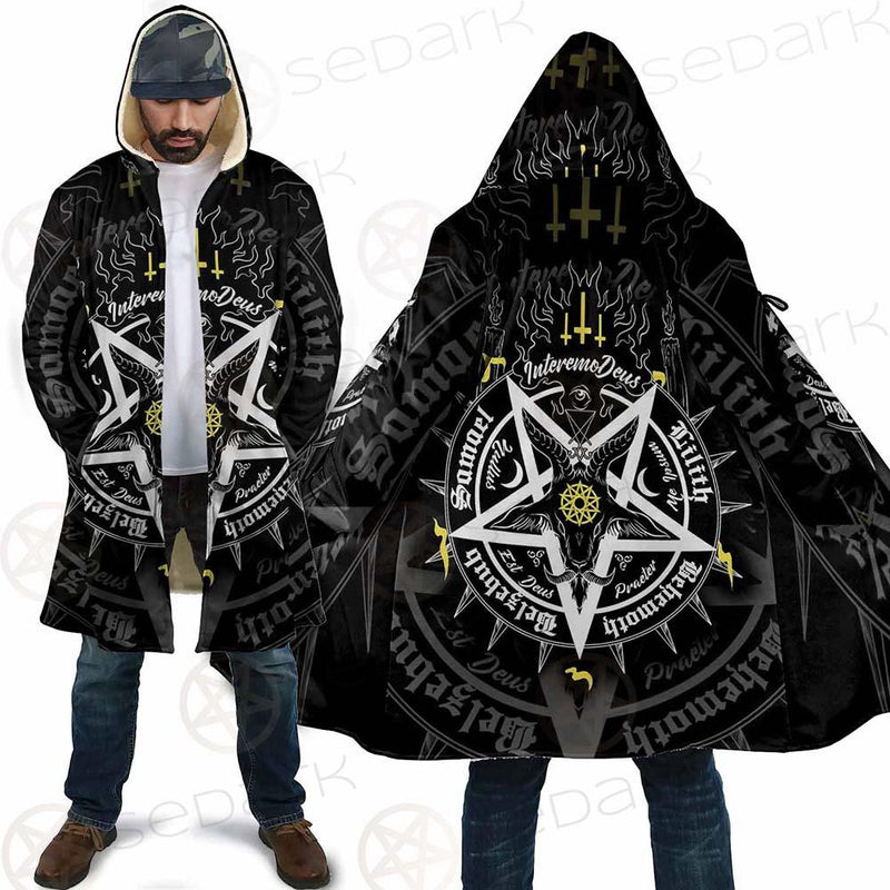 Pentagram Baphomet Occult Illustration SDN-1027 Cloak with bag