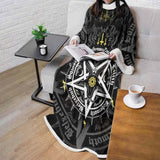 Pentagram Baphomet Occult Illustration SDN-1027 Sleeved Blanket