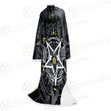 Pentagram Baphomet Occult Illustration SDN-1027 Sleeved Blanket