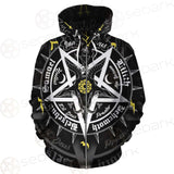 Pentagram Baphomet Occult Illustration SDN-1027 Zip-up Hoodies