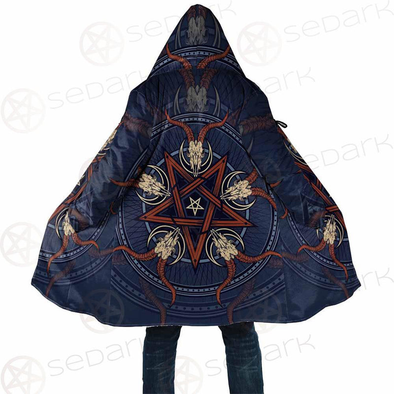 Stylish Pentagram With Goat Skulls SDN-1028  Cloak no bag