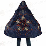 Stylish Pentagram With Goat Skulls SDN-1028 Cloak with bag