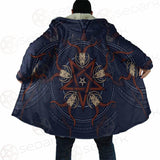 Stylish Pentagram With Goat Skulls SDN-1028 Cloak with bag