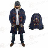 Stylish Pentagram With Goat Skulls SDN-1028 Cloak with bag