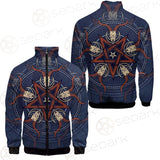 Stylish Pentagram With Goat Skulls SDN-1028 Stand-up Collar Jacket