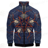 Stylish Pentagram With Goat Skulls SDN-1028 Stand-up Collar Jacket