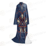 Stylish Pentagram With Goat Skulls SDN-1028 Sleeved Blanket