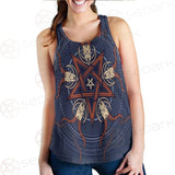 Stylish Pentagram With Goat Skulls SDN-1028 Women Tank Top