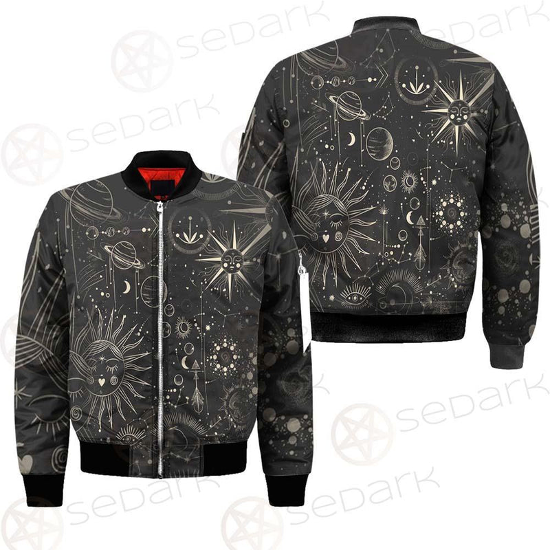 Vector Illustration Set Of Moon Phases SDN-1029 Bomber Jacket