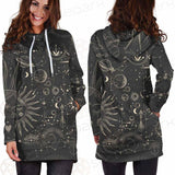 Vector Illustration Set Of Moon Phases SDN-1029 Hoodie Dress