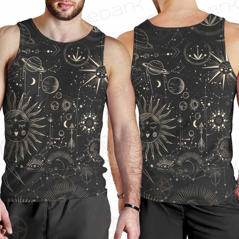 Vector Illustration Set Of Moon Phases SDN-1029 Men Tank-tops