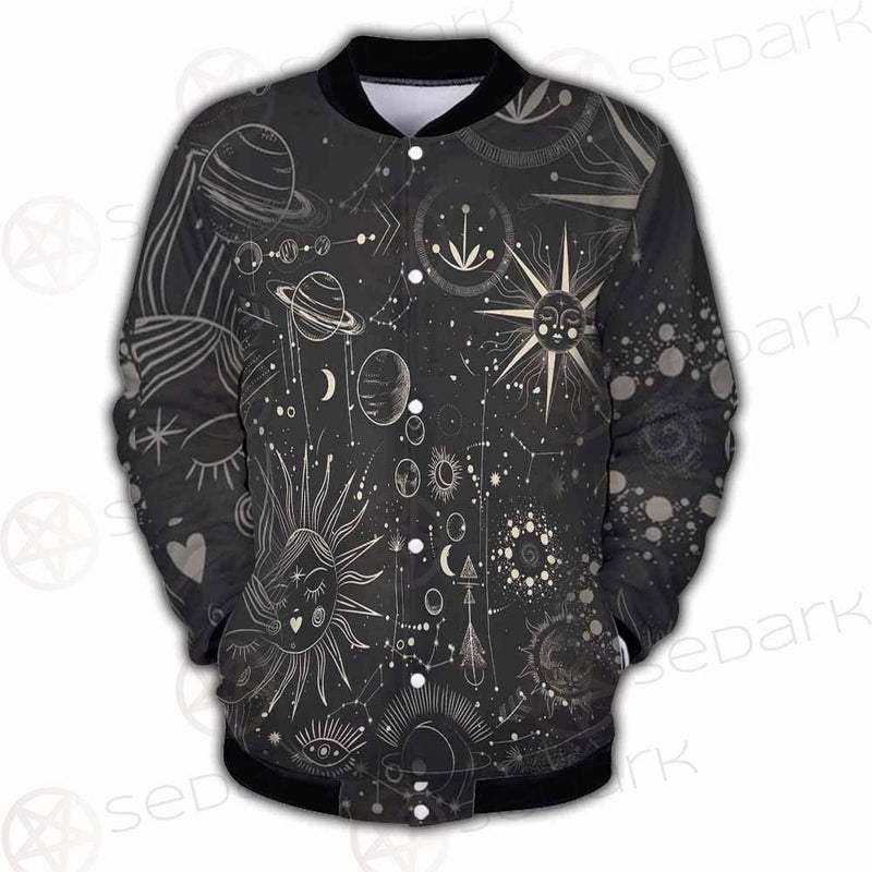 Vector Illustration Set Of Moon Phases SDN-1029 Button Jacket