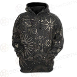 Vector Illustration Set Of Moon Phases SDN-1029 Hoodie Raglan