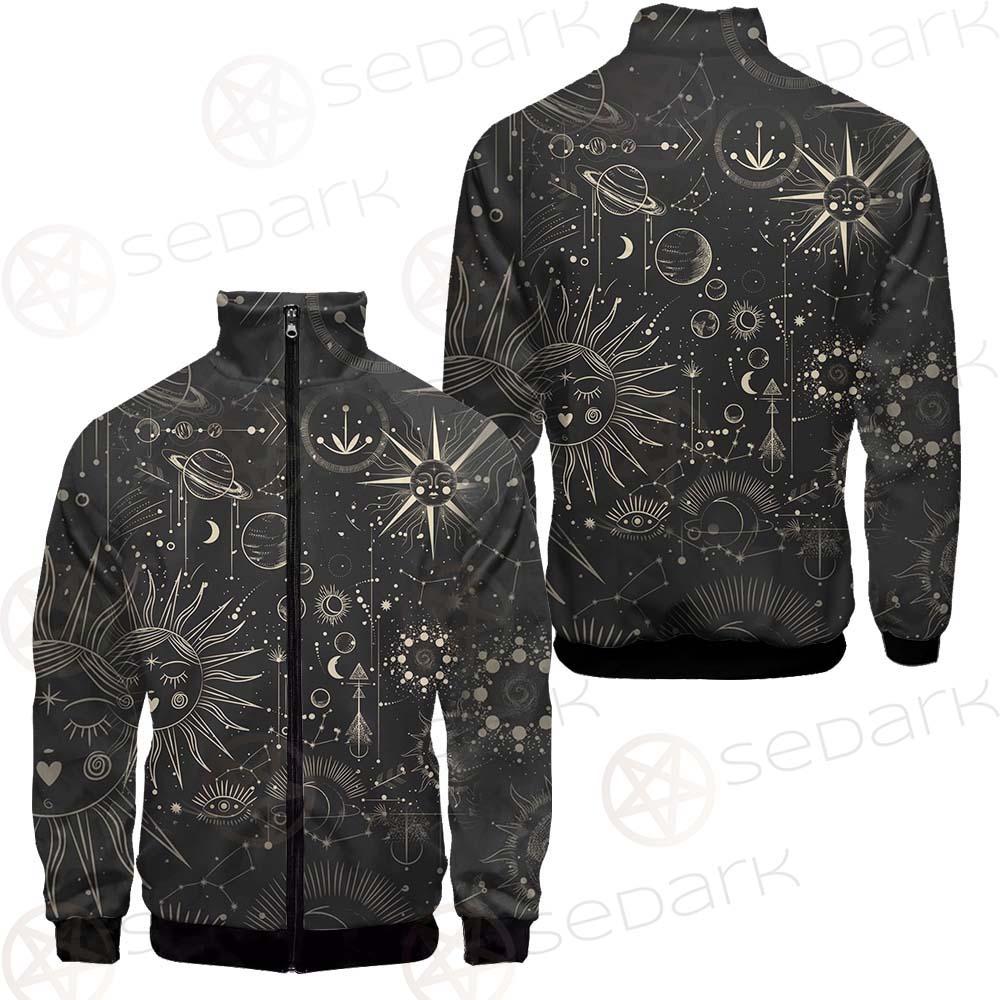 Vector Illustration Set Of Moon Phases SDN-1029 Stand-up Collar Jacket