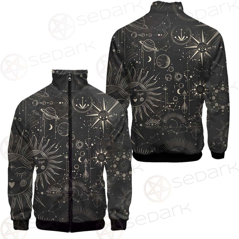 Vector Illustration Set Of Moon Phases SDN-1029 Stand-up Collar Jacket