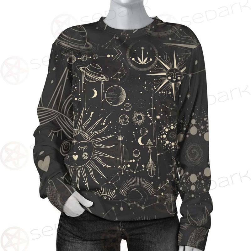 Vector Illustration Set Of Moon Phases SDN-1029 Unisex Sweatshirt