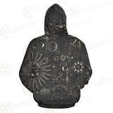 Vector Illustration Set Of Moon Phases SDN-1029 Zip-up Hoodies