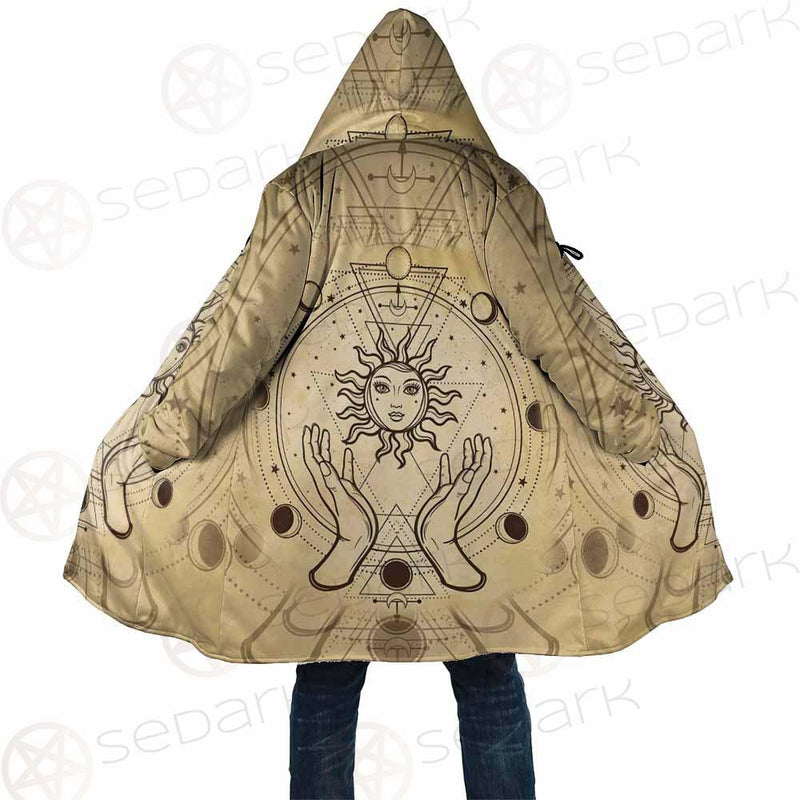 Human Hands Hold The Sun SDN-1030 Cloak with bag